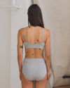 BASERANGE SOFT soft series collection bamboo fiber bamboo cotton bra underwear without steel ring France BAS-BRSO-BA-SU25-Grey Melange
